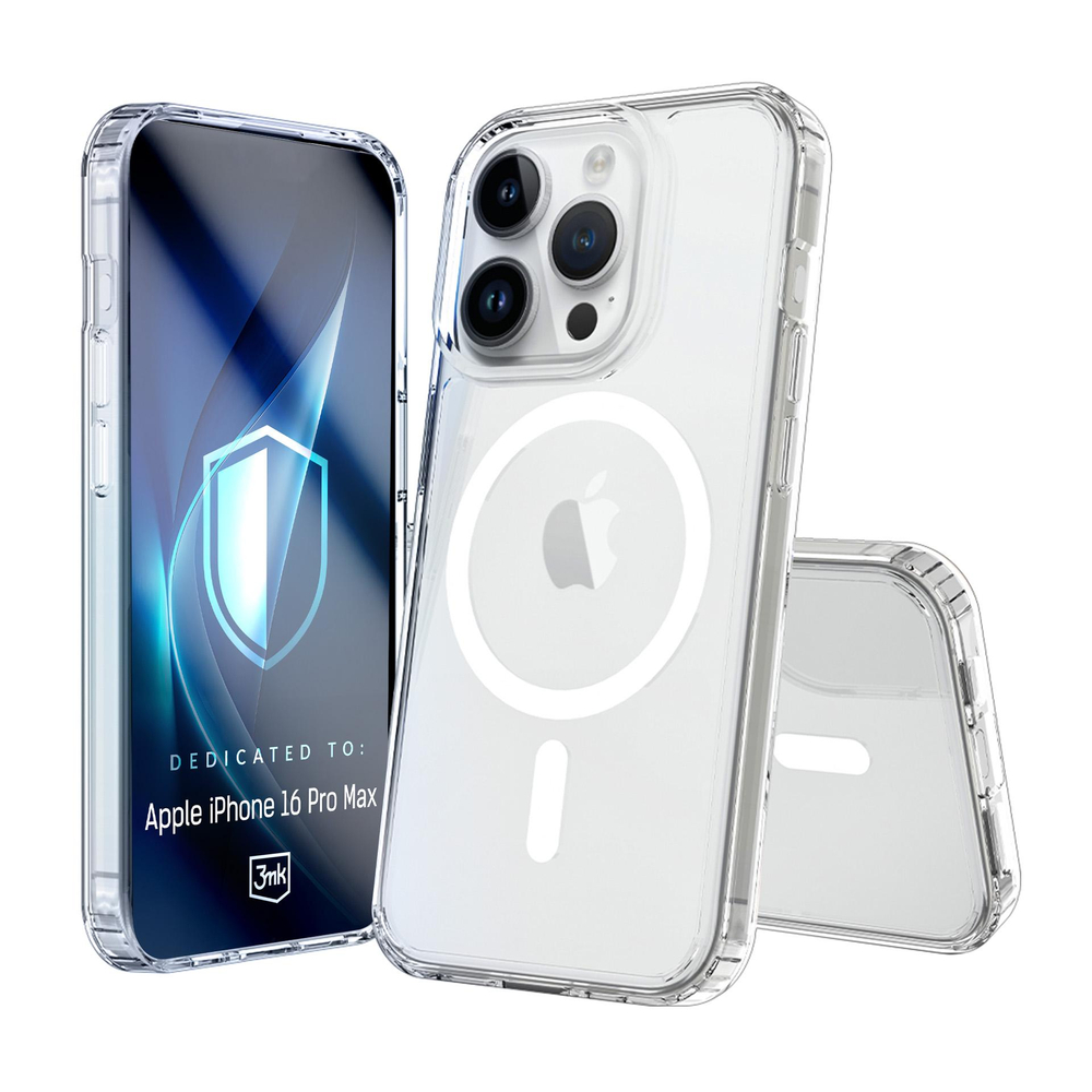 3mk Armor MagCase, skirtas iPhone 16 Pro Max – skaidrus