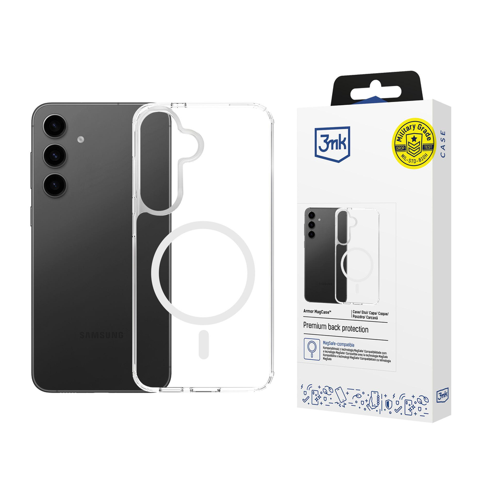 3mk Armor MagCase, skirtas Samsung Galaxy A17 5G – skaidrus