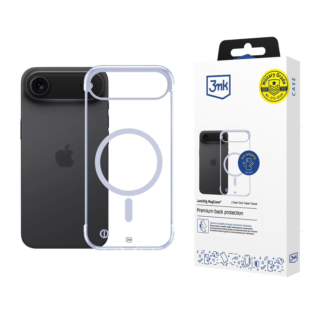 3mk Just20g MagCase, skirtas iPhone 17 Air – skaidrus