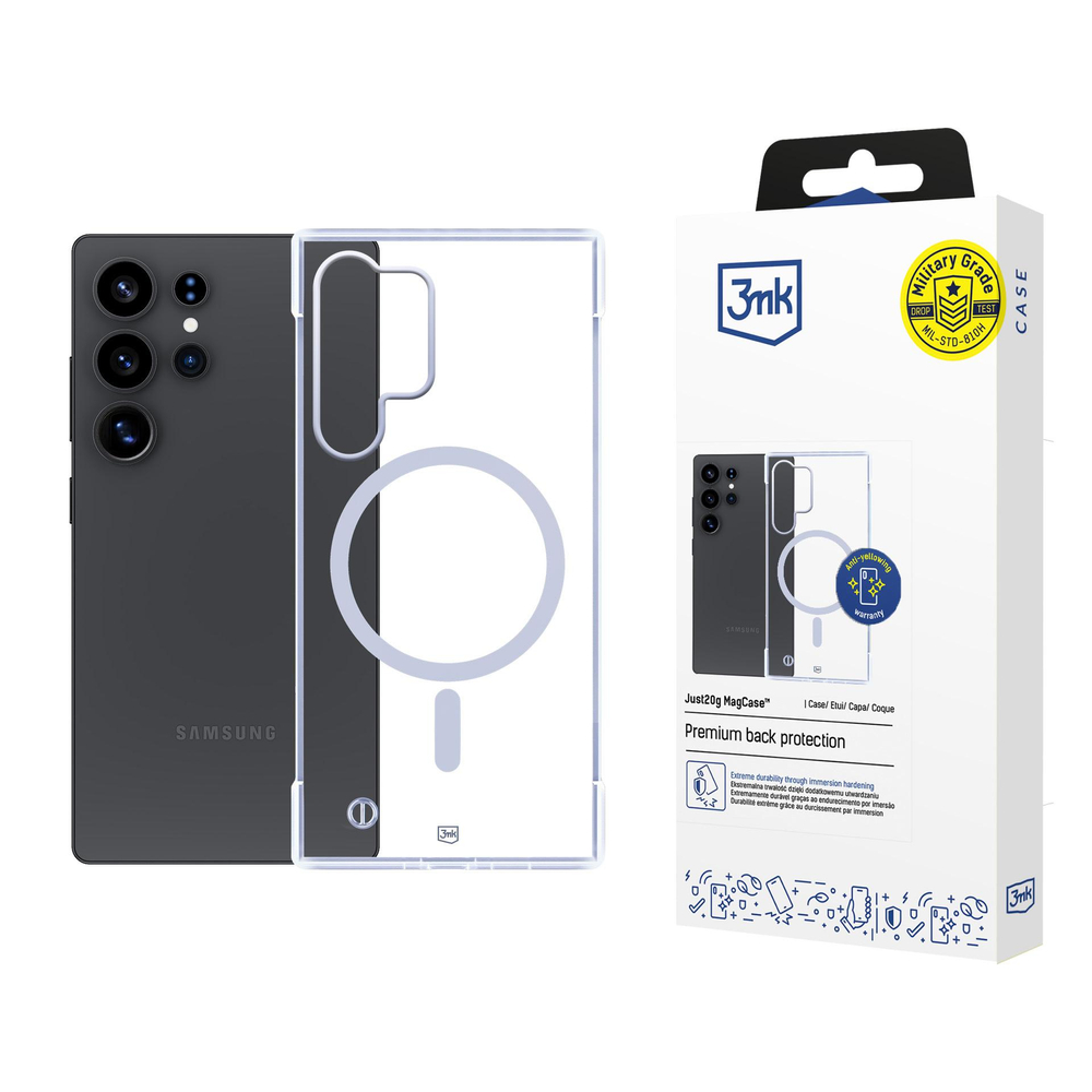 3mk Just20g MagCase, skirtas Samsung Galaxy S25 Ultra – skaidrus