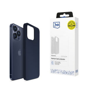 3mk silikoninis dėklas, skirtas iPhone 15 Pro Max – tamsiai mėlynas