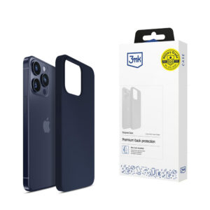 3mk Silicone Case skirtas iPhone 16 Pro Max – tamsiai mėlynas