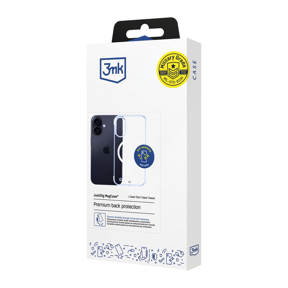 3mk Just20g MagCase iPhone 16 - skaidrus