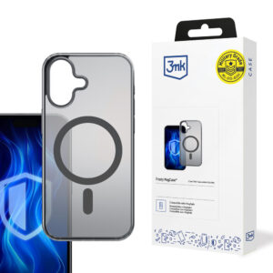 3mk Frosty MagCase, skirtas iPhone 16 – juodas