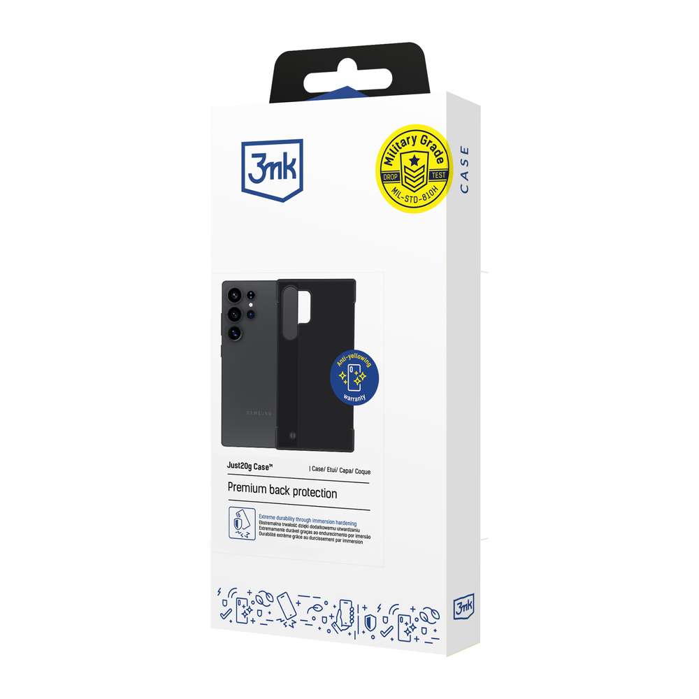 3mk Just20g matinis dėklas, skirtas Samsung Galaxy S25 Ultra – matinė juoda