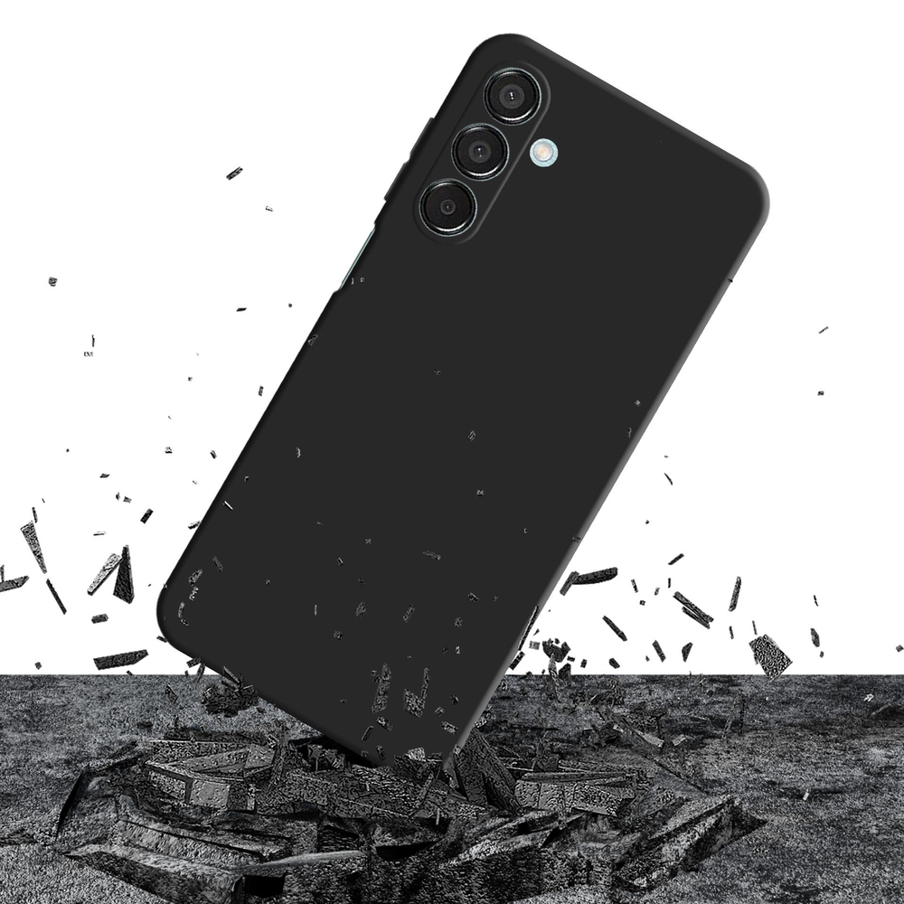 3mk Matt Case Pro, skirtas Samsung Galaxy M16 5G – Matinė juoda