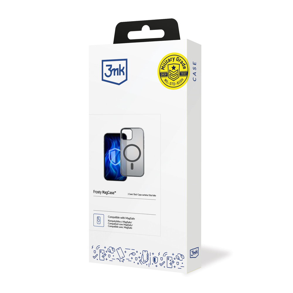 3mk Frosty MagCase, skirtas iPhone 14 – Juodas