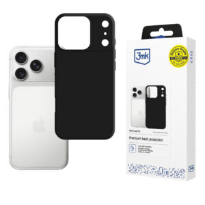 3mk Matt Case Pro, skirtas Apple iPhone 17 Pro – matinė juoda