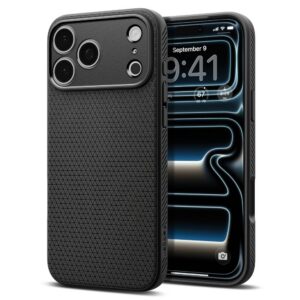 Dėklas Spigen Liquid Air iPhone 17 Pro Max, matinis juodas