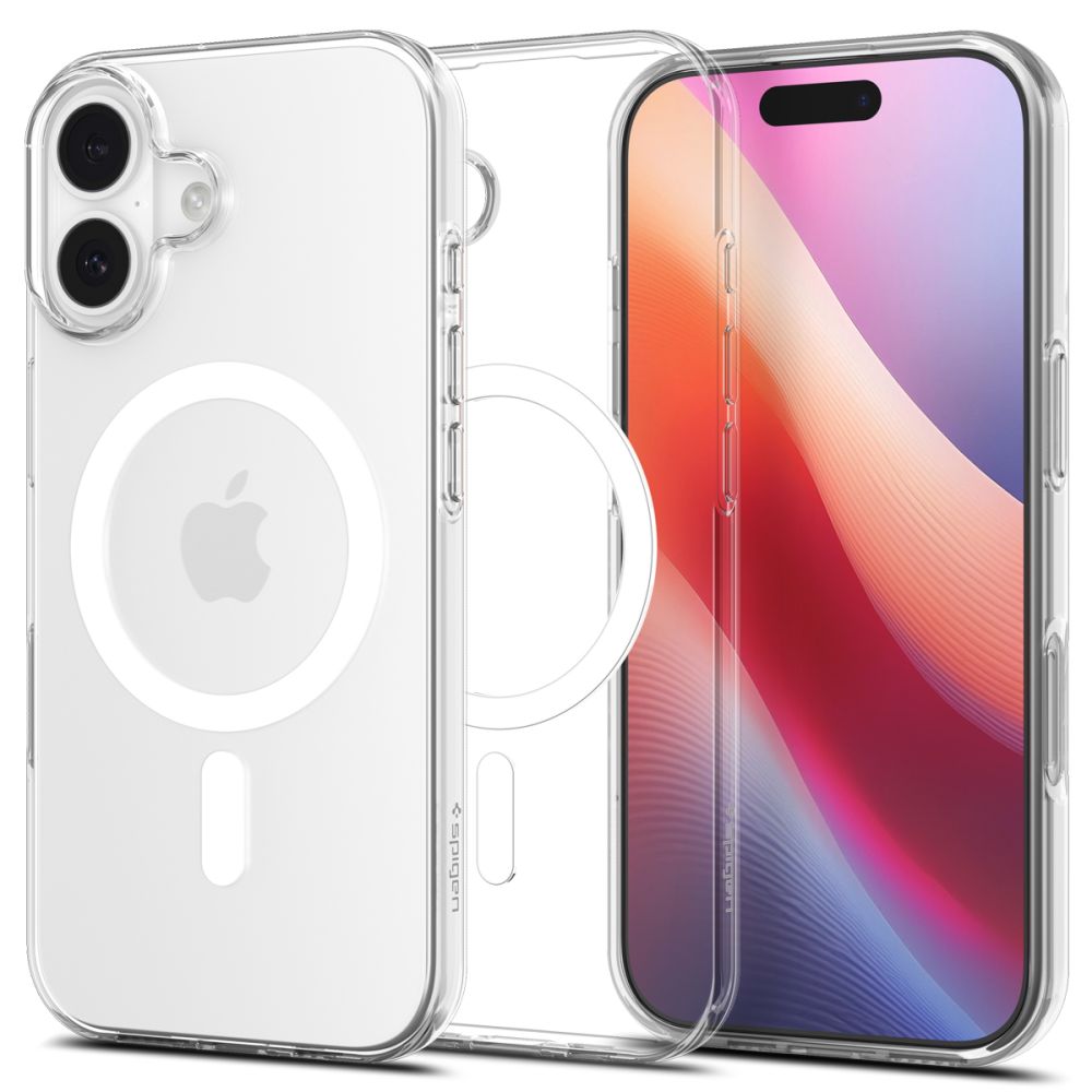 Dėklas Spigen Liquid Crystal Mag MagSafe iPhone 17, skaidrus/baltas