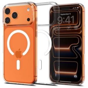 Dėklas Spigen Liquid Crystal MagSafe iPhone 17 Pro Max, skaidrus/baltas