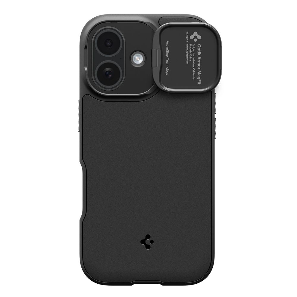 Dėklas Spigen Optik Armor Mag MagSafe iPhone 17, juodas