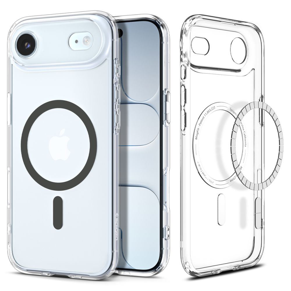 Spigen Ultra Hybrid MagSafe dėklas iPhone 17 Air – skaidrus pilkas