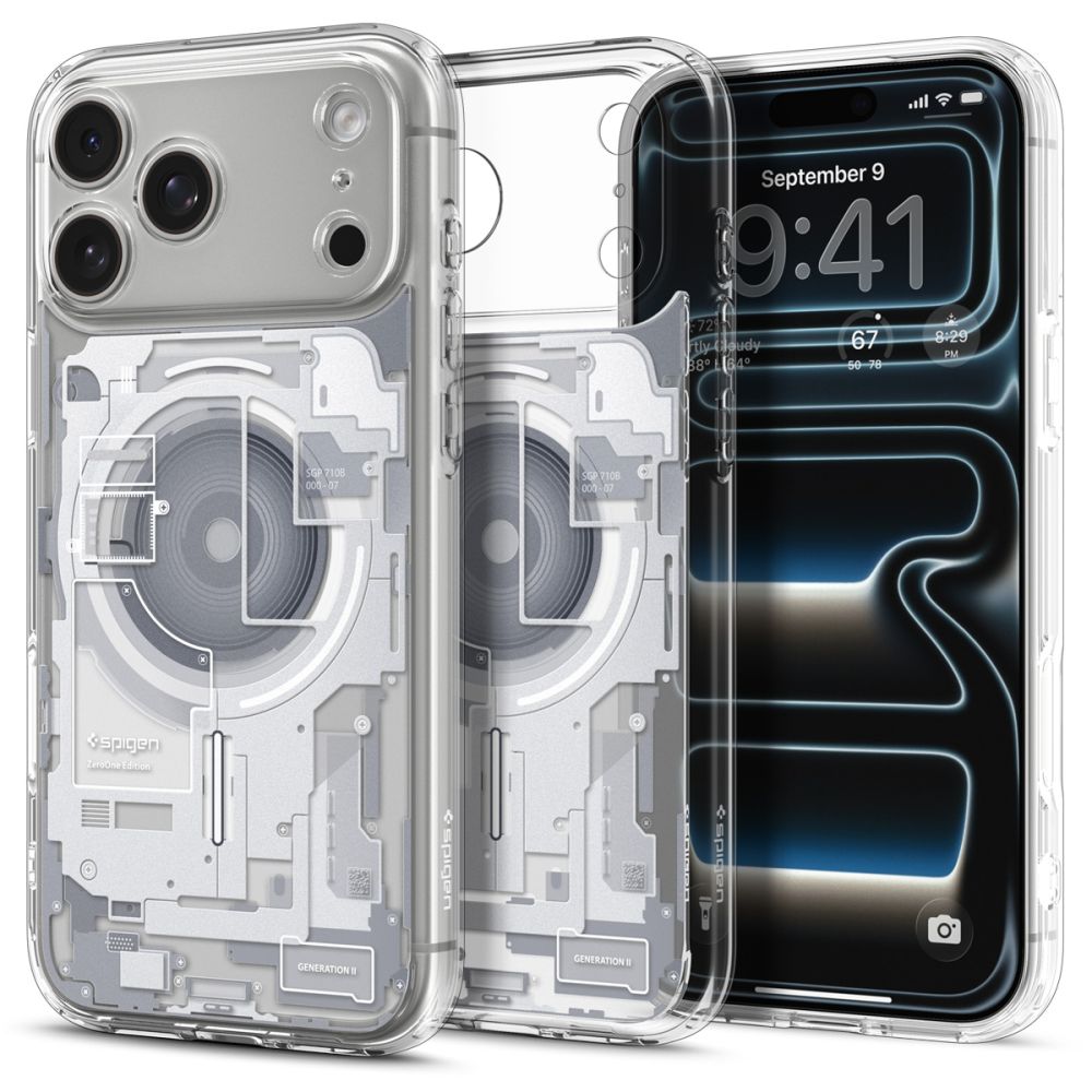 Dėklas Spigen Ultra Hybrid Mag Zero One iPhone 17 Pro, baltas