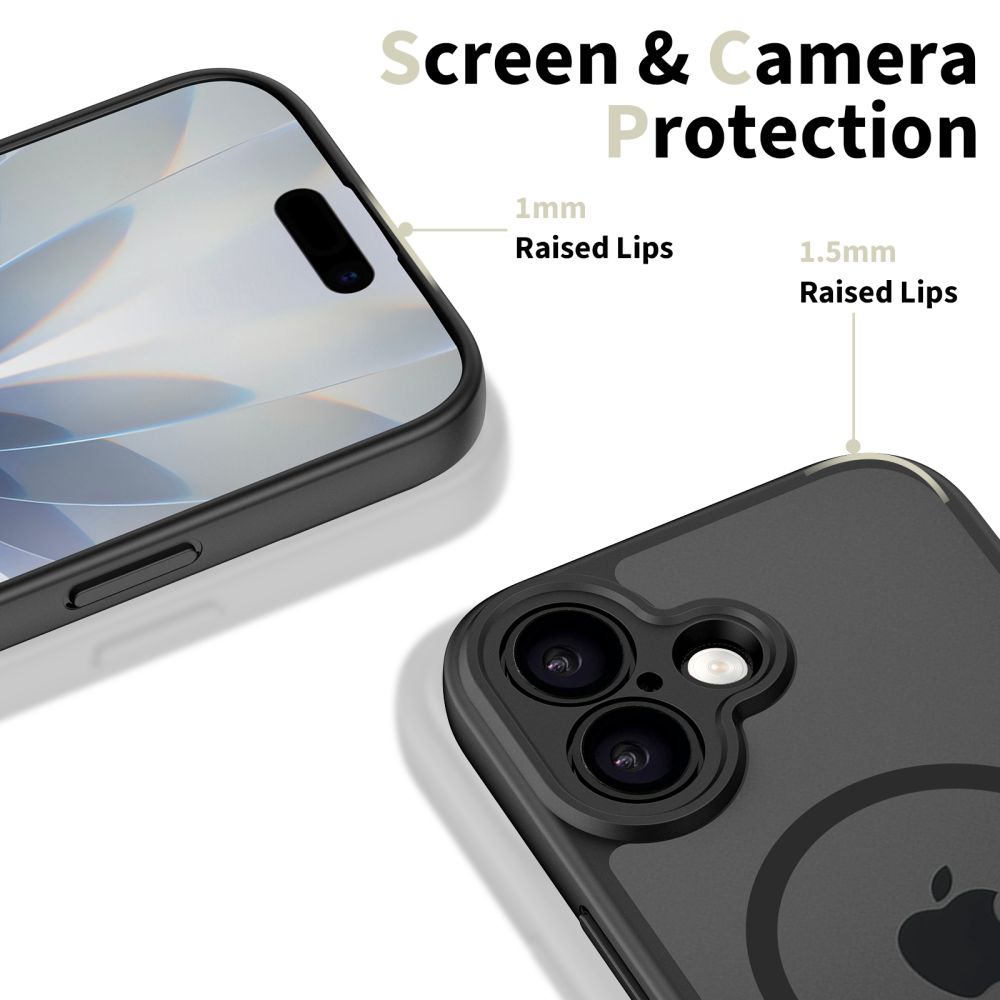 Dėklas iPhone 17 Tech-Protect BasicMag MagSafe, matinis juodas