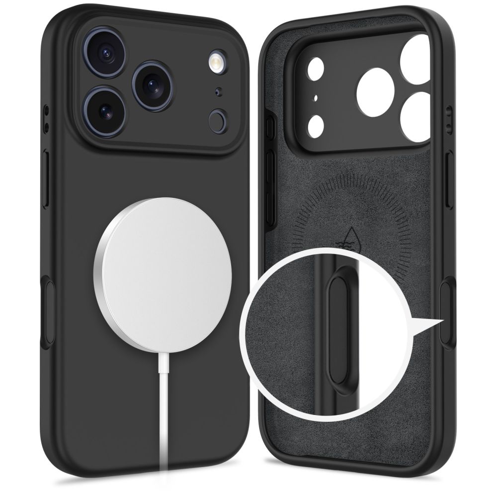 Dėklas Tech-Protect Silicone Magsafe iPhone 17 Pro Max, juodas