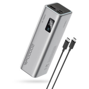 Cuktech išorinė baterija CUKP200XGLGR 100W 20000mAh 2 x USB-C 1 x USB-A - pilka