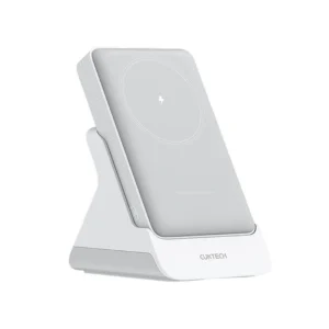 Cuktech WPB100N 20W 10000mAh magnetinis Power Bank su stovu - baltas