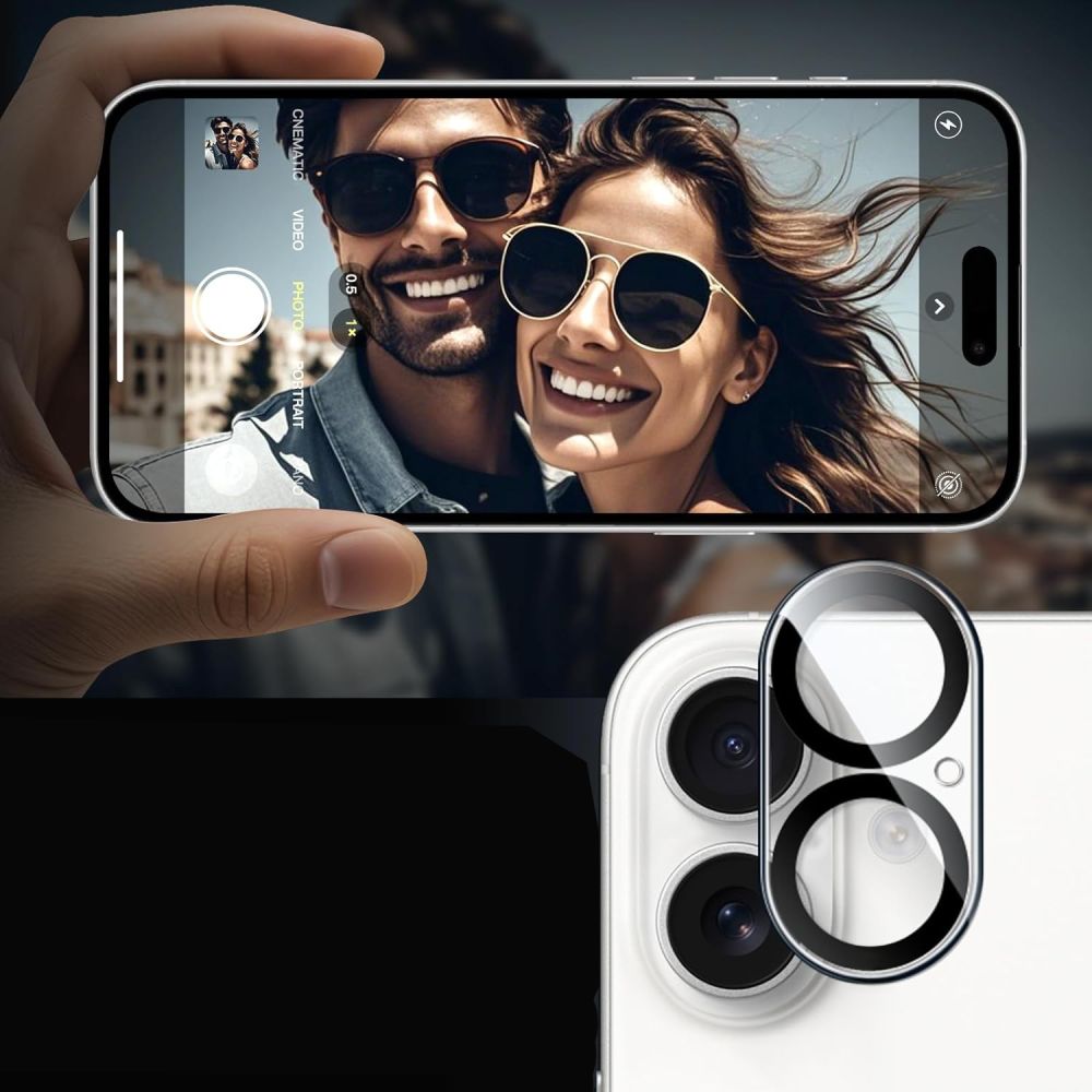 Kameros apsauginis stiklas Tech-Protect Cam Fit+ iPhone 17, skaidrus
