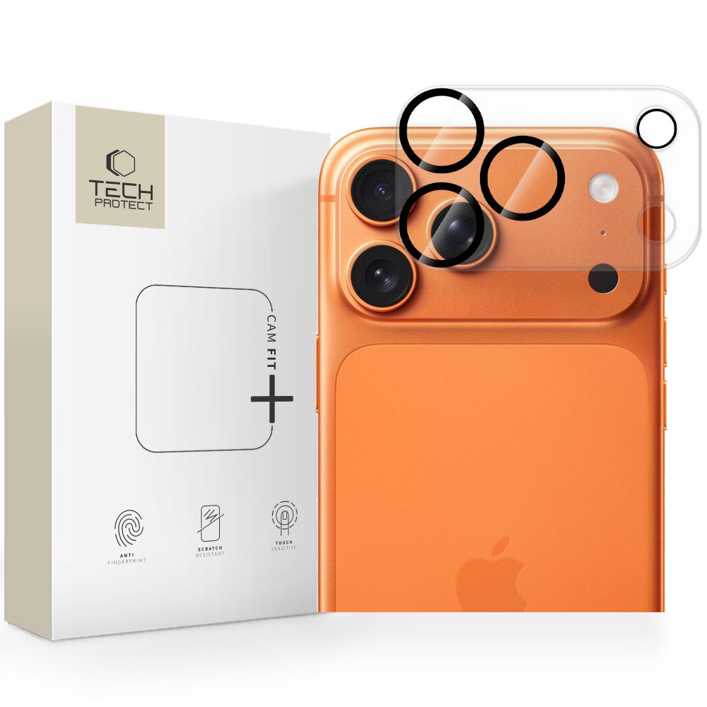 Kameros apsauginis stiklas Tech-Protect Cam Fit+ iPhone 17 Pro Max, skaidrus