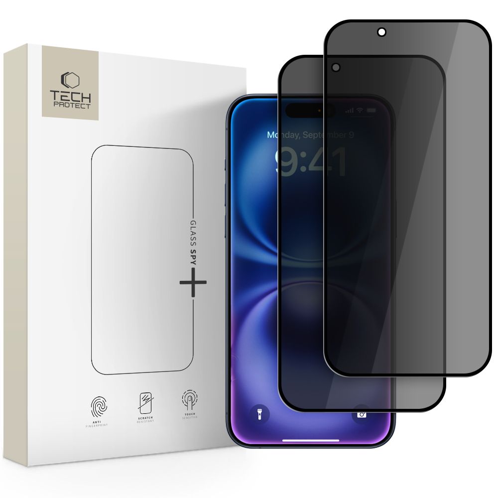 Apsauginis stiklas Tech-Protect Glass Spy+ Privacy, iPhone Air, 2 vnt.