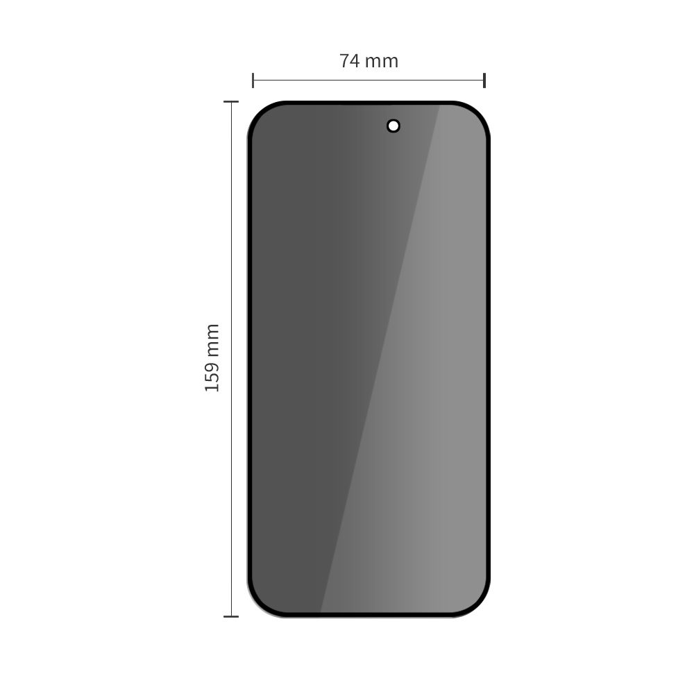 Apsauginis stiklas Tech-Protect Glass Spy+ Privacy, iPhone 16 Pro Max / 17 Pro Max, 2 vnt.