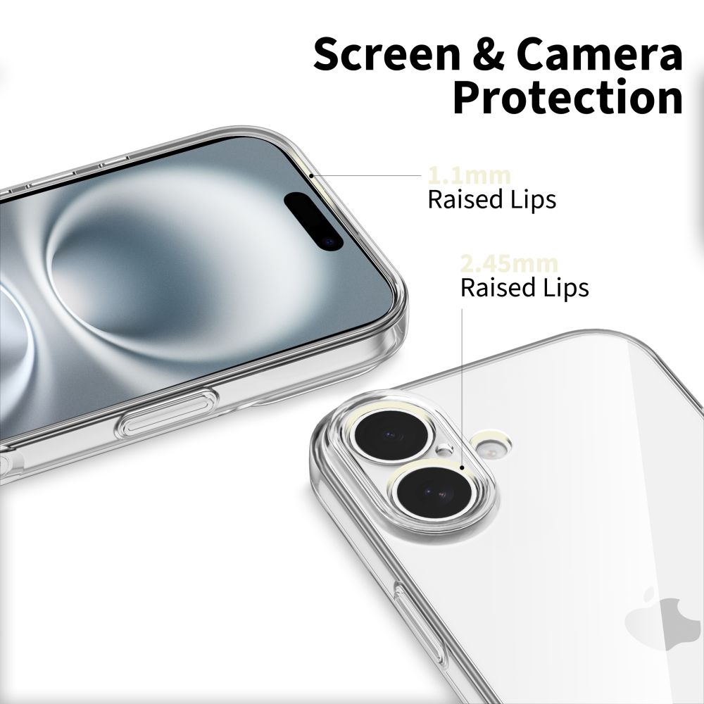 Dėklas Tech-Protect FlexAir iPhone 17, skaidrus