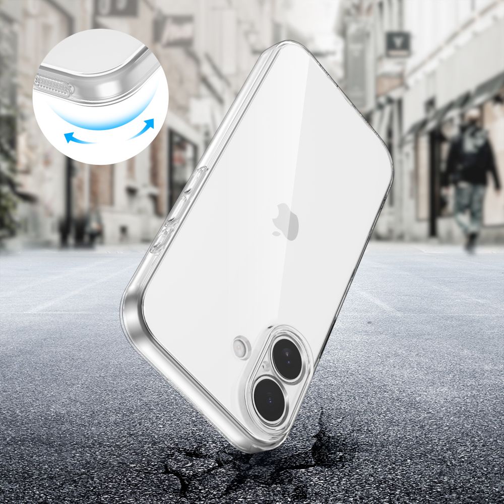 Dėklas Tech-Protect FlexAir iPhone 17, skaidrus