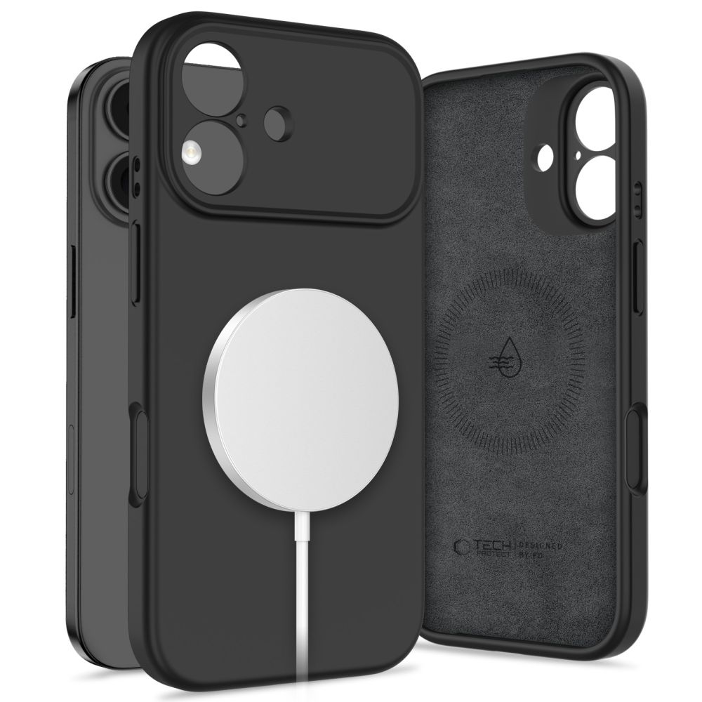 Dėklas Tech-Protect Silicone MagSafe iPhone 17, juodas