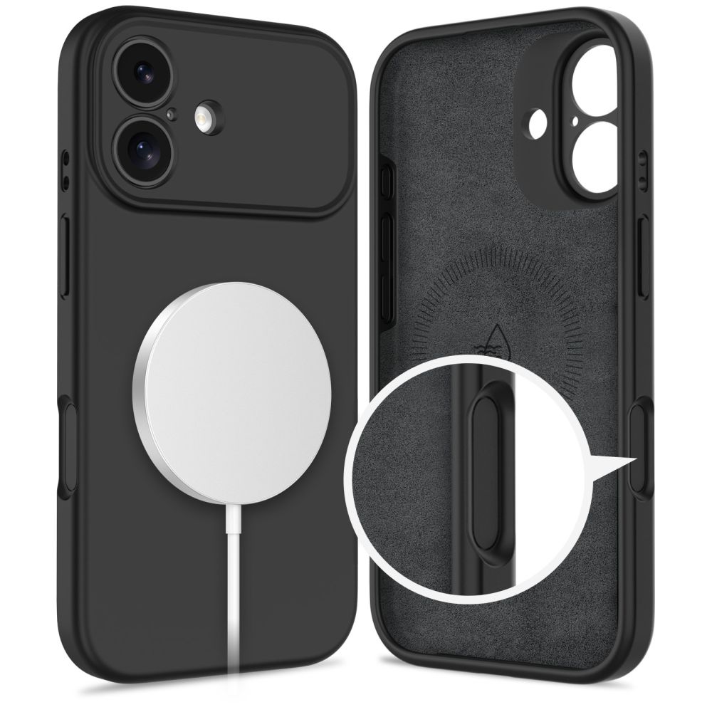 Dėklas Tech-Protect Silicone MagSafe iPhone 17, juodas
