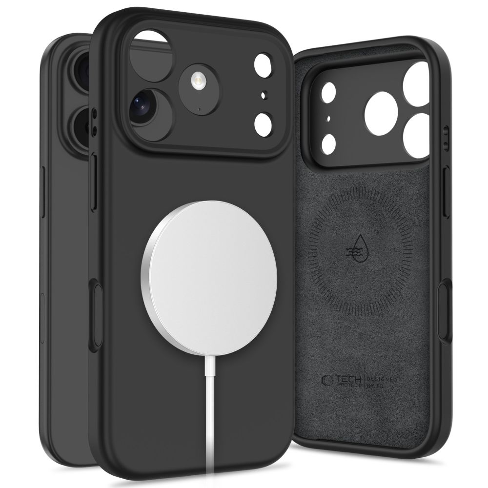 Dėklas Tech-Protect Silicone Magsafe iPhone 17 Pro, juodas