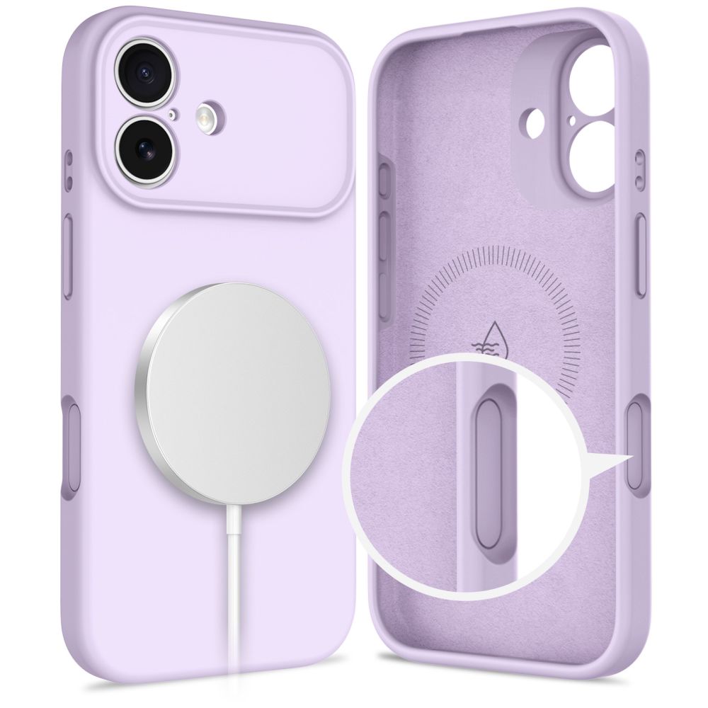 Dėklas Tech-Protect Silicone Magsafe iPhone 17, alyvinis