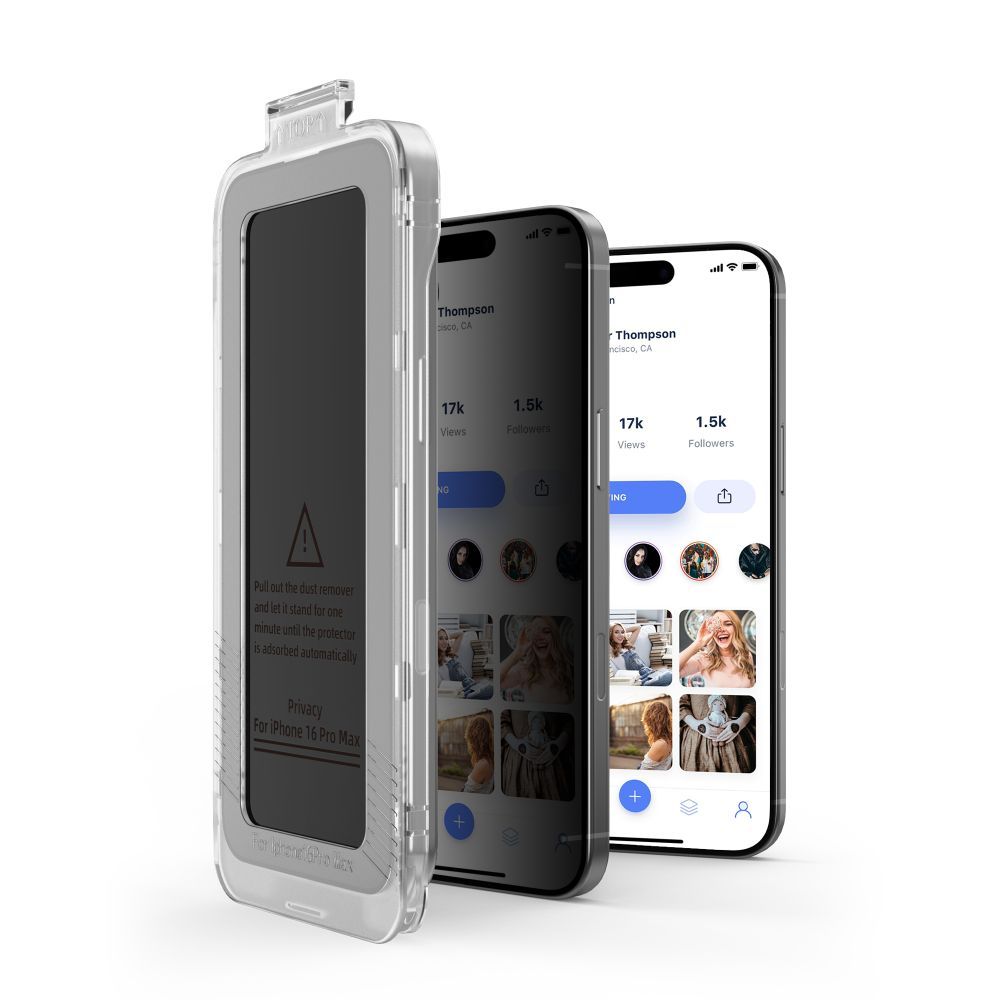 Apsauginis privatumo stiklas Tech-Protect Quick Set Spy+, 2 vnt., iPhone 14 Pro