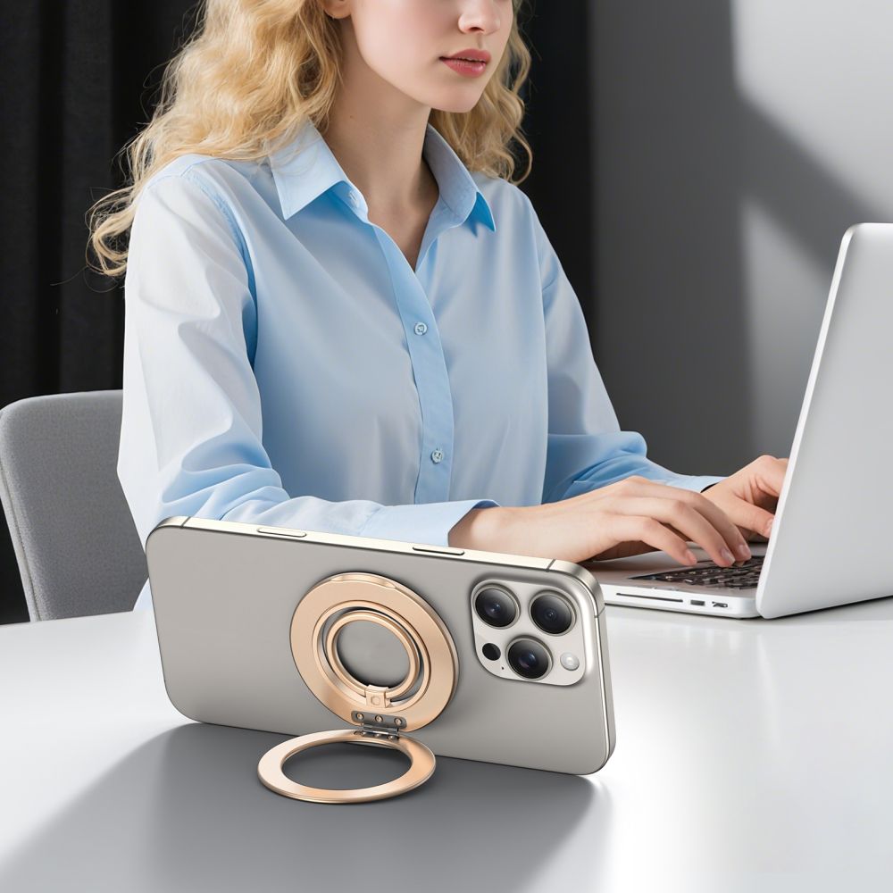 Laikiklis ant piršto Tech-Protect MMR600 MagSafe, satininis auksinis