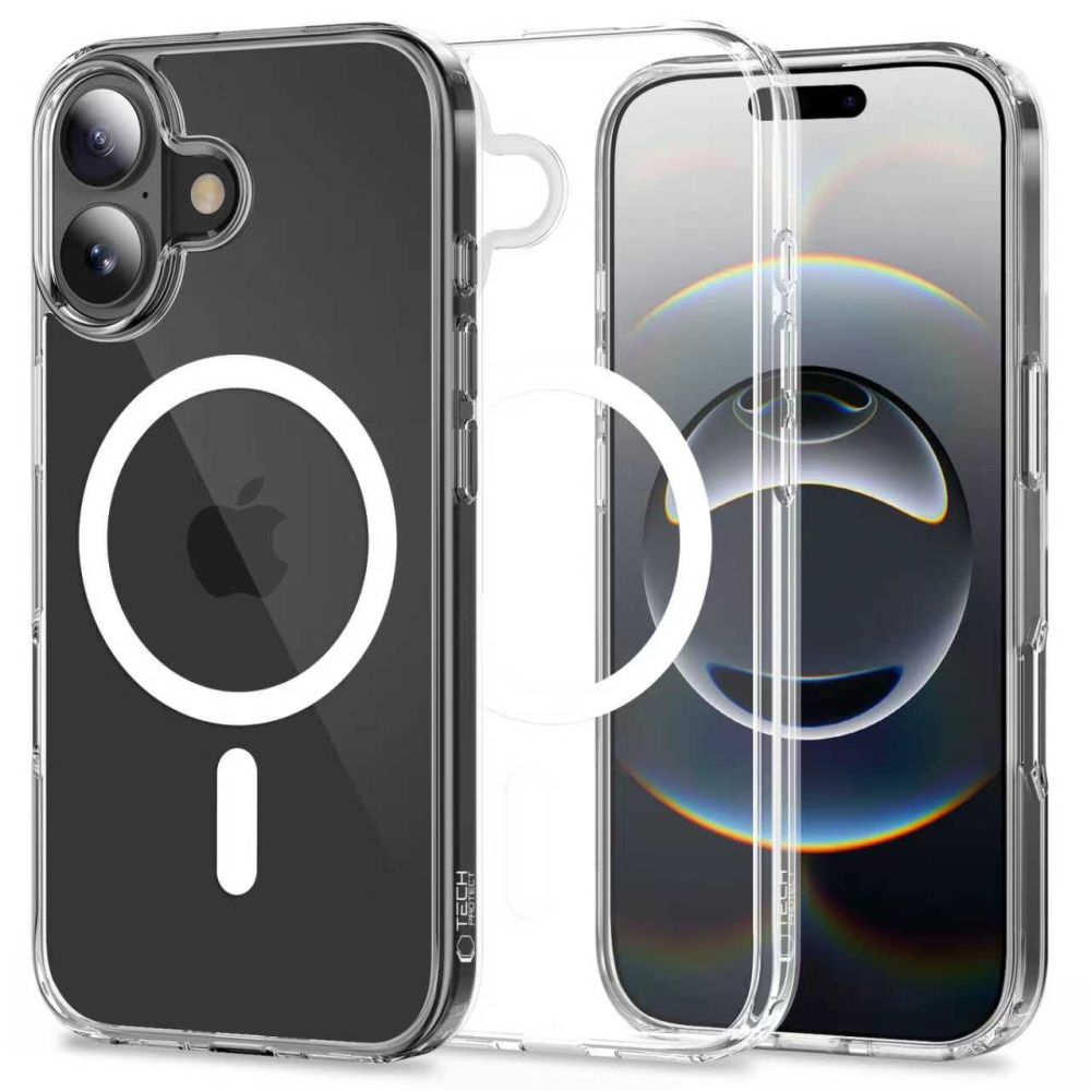 Dėklas Tech-Protect Flexair Hybrid MagSafe iPhone 17, skaidrus