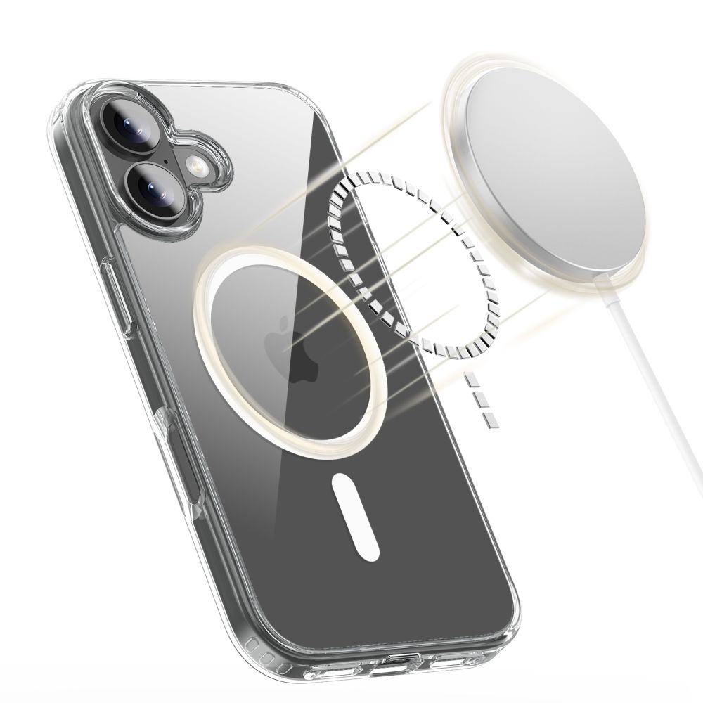 Dėklas Tech-Protect Flexair Hybrid MagSafe iPhone 17, skaidrus