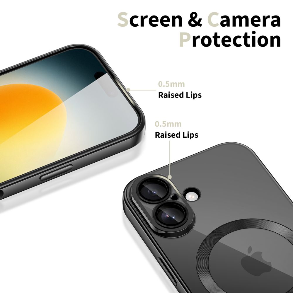Dėklas Tech-Protect MagFlex MagSafe iPhone 17, blizgus juodas