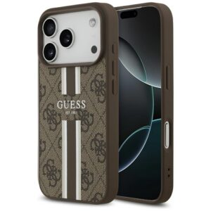 Guess MagSafe dėklas iPhone 17 Pro – rudas