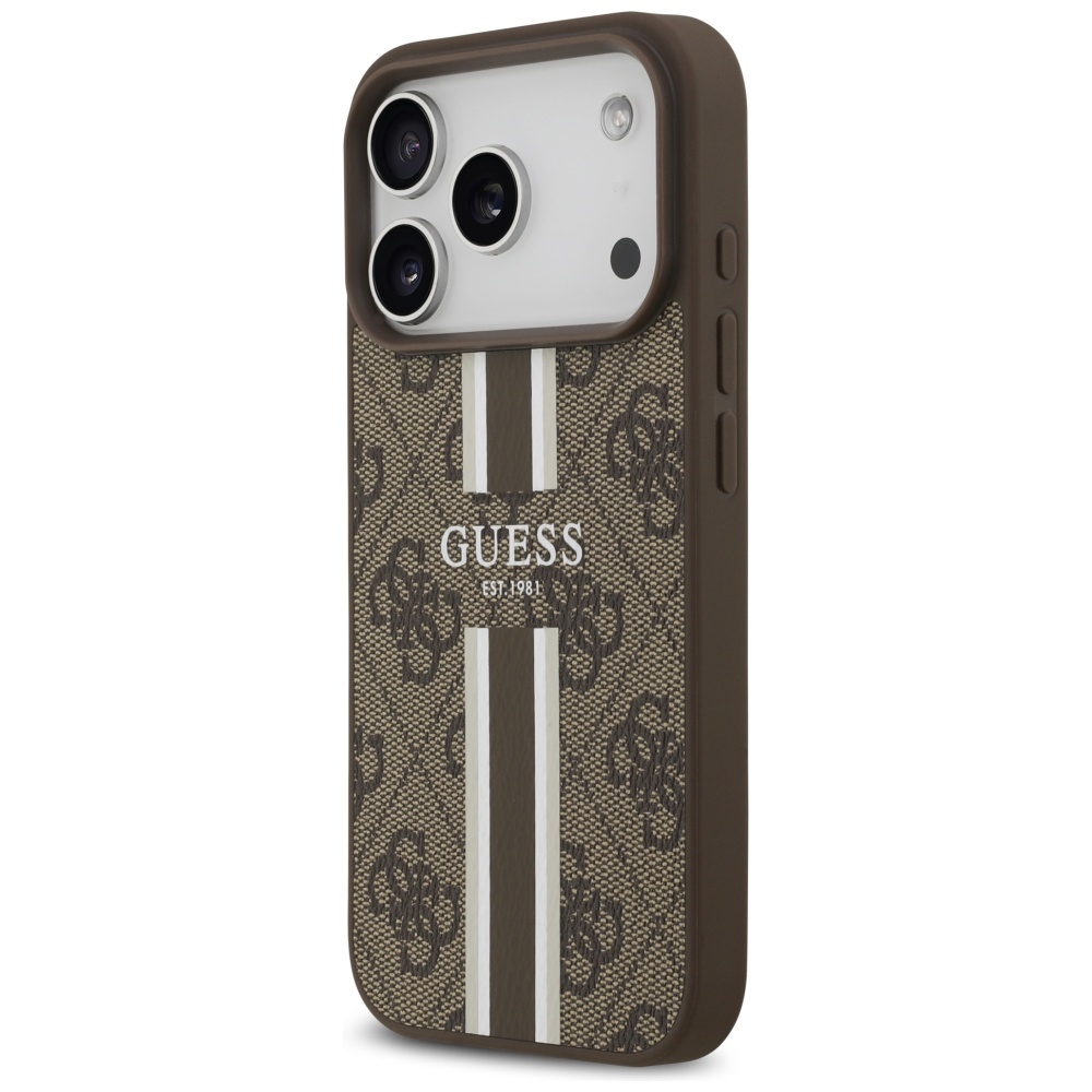 Guess MagSafe dėklas iPhone 17 Pro – rudas