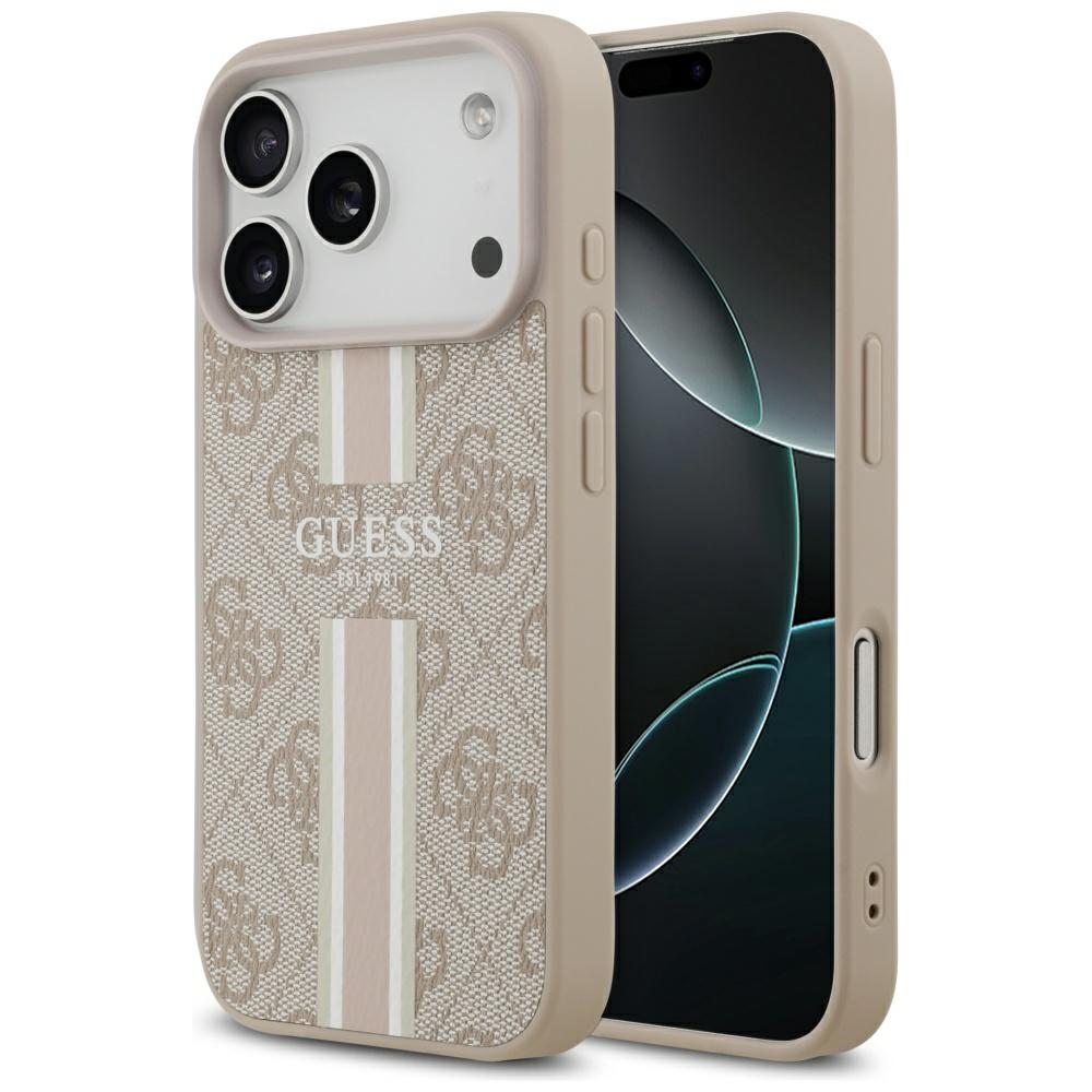 Guess MagSafe dėklas iPhone 17 Pro – rožinis