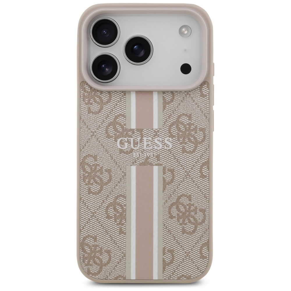 Guess MagSafe dėklas iPhone 17 Pro – rožinis