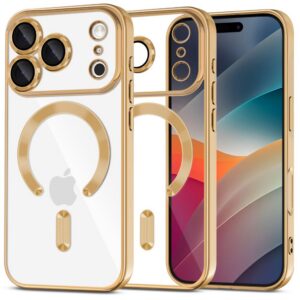 Dėklas Tech-Protect MagFlex MagSafe iPhone 17 Pro, blizgus auksinis