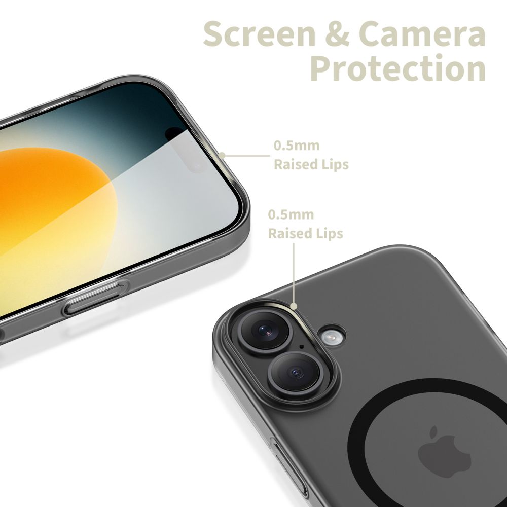 Dėklas Tech-Protect MagSlim MagSafe iPhone 17, matinis juodas
