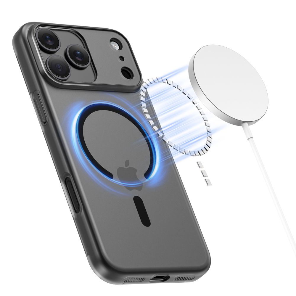 Dėklas Tech-Protect Magslim MagSafe iPhone 17 Pro, matinis juodas