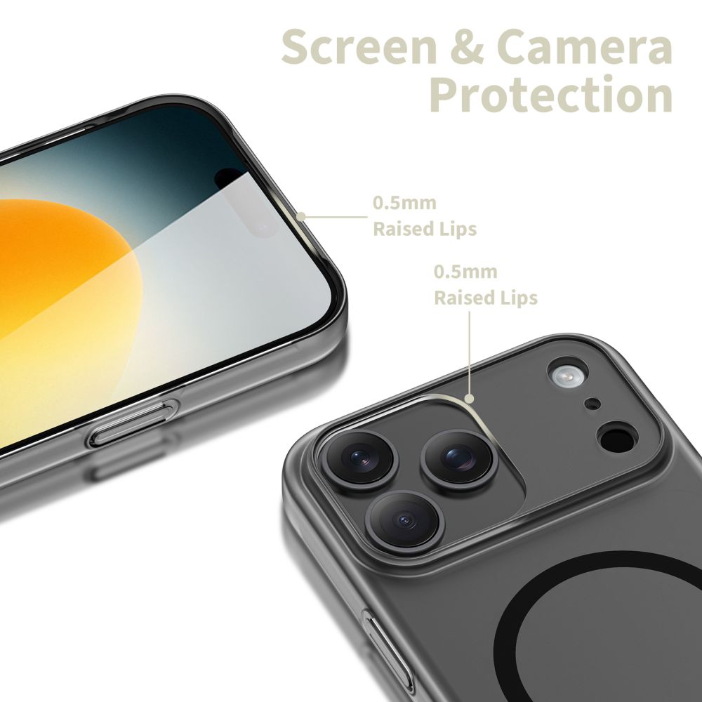 Dėklas Tech-Protect Magslim MagSafe iPhone 17 Pro, matinis juodas