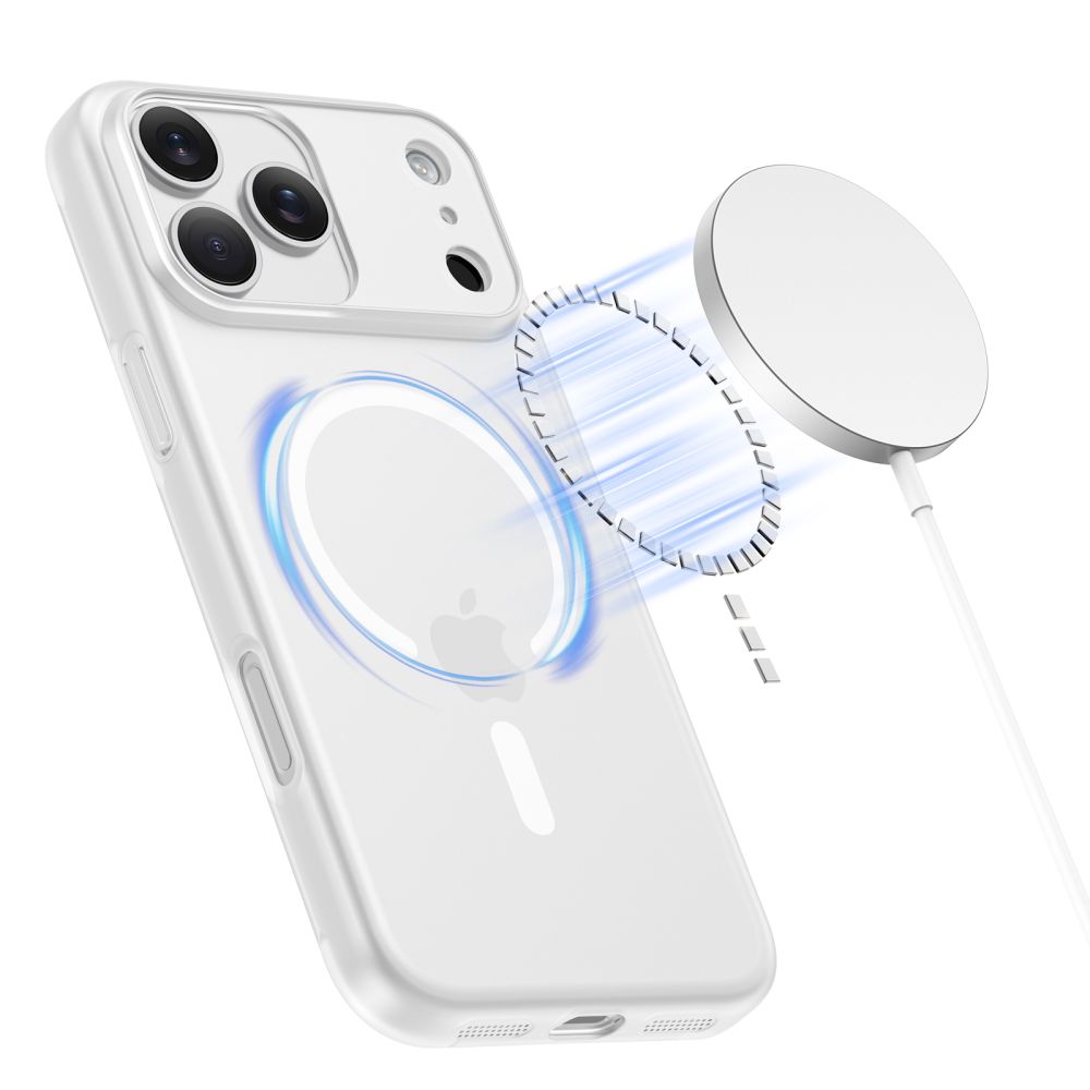 Dėklas Tech-Protect Magslim MagSafe iPhone 17 Pro, matinis baltas