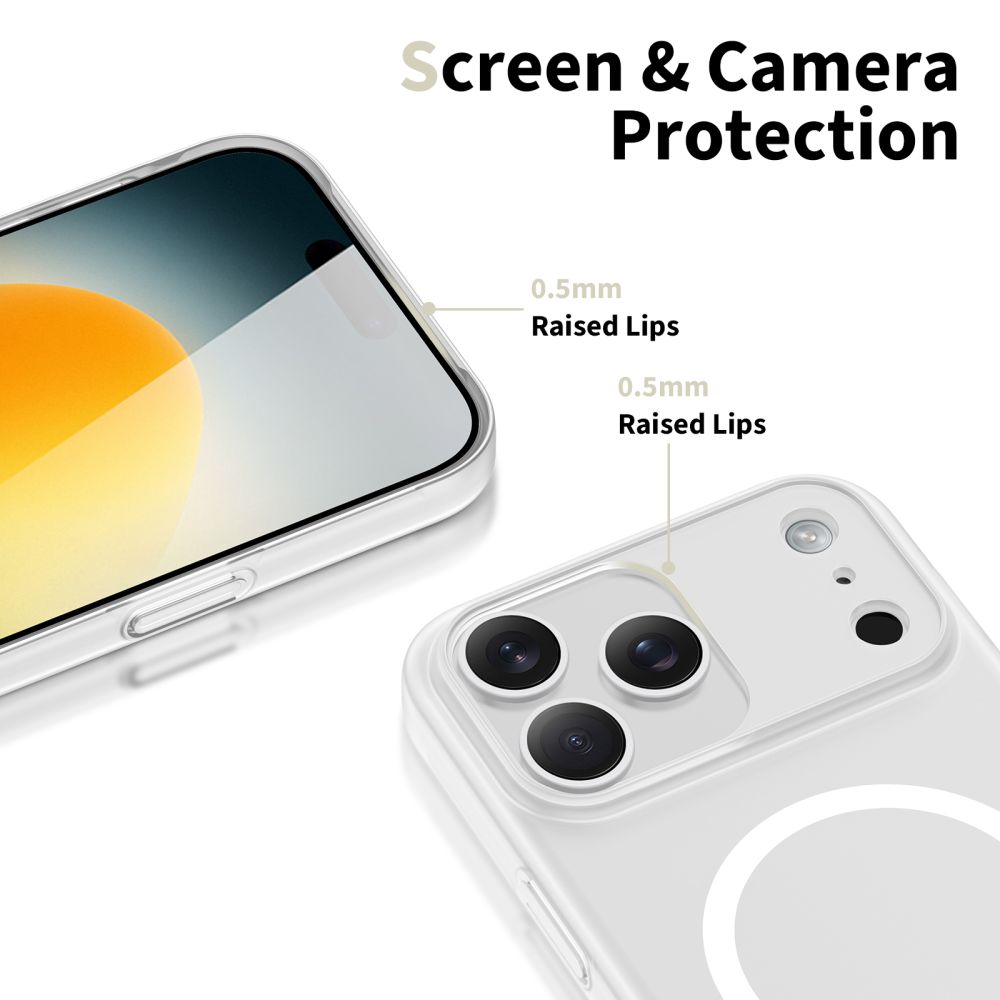 Dėklas Tech-Protect Magslim MagSafe iPhone 17 Pro, matinis baltas