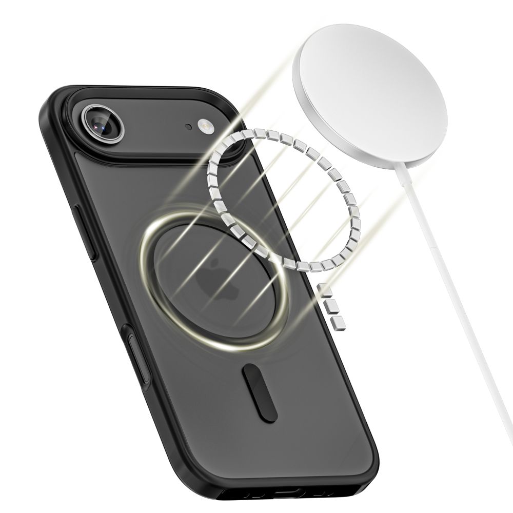 Dėklas Tech-Protect MagMat MagSafe iPhone Air, matinis juodas