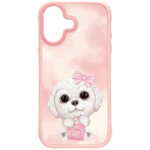 Nimmy Big Eyed Pet 2.0 šuns dėklas, skirtas iPhone 17 – rožinė