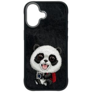 Nimmy Big Eyed Pet 2.0 Panda dėklas iPhone 17 - juodas